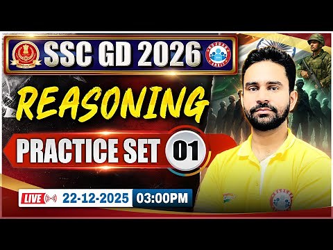 SSC GD Reasoning Classes 2026 | SSC GD Reasoning Practice Set 01 | SSC GD Reasoning By Rahul Sir