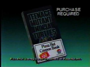 Teenage Mutant Ninja Turtles - Pizza Hut Promo Blockbuster VHS Commercial (1990)