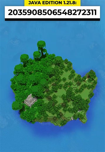 Minecraft jungle temple island seed: Survival and exploration start location