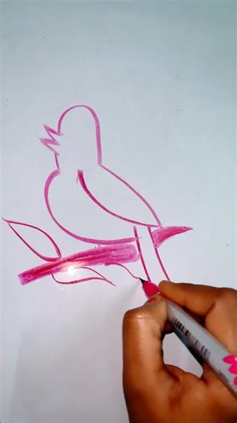 How to draw B bird drawing #howtodraw #kidsdrawing #shorts ‪@PalakEducationArts‬