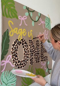 Wild One Birthday Banner Painting | Jungle Theme