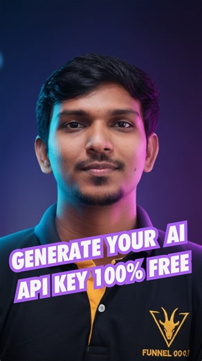 Marketing GOAT on Instagram: "Generate Your AI API Key for Free 🔑⚙💡 Want to connect your favorite AI tools, apps, or automation platforms? 🤖✨ It all starts with an API key — your secure access pass to integrate and use powerful services across platforms 🔄. You can easily generate your API key for free in just a few clicks 🖱 — no coding skills required! Once done, plug it into tools like n8n, ChatGPT, or Google Cloud to start building workflows, automations, and custom integrations 🚀. Simpl