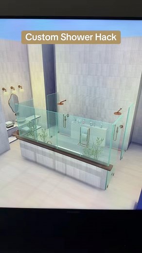 Shower Build Hack!! 📹 - Sims Ideas #sims4tipsandtricks #sims4hacks #sims4tutorial #thesims4tips #foryoupagereels #sims4 | Sims Ideas
