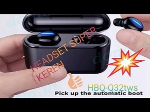 REVIEW HEADSET HBQ-Q32tws !!! wireles bluetoth terbaru 2019 headset keren yg harus kalian miliki