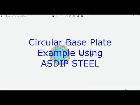 Circular Base Plate Example Using ASDIP STEEL