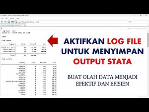 Enable LOG FILE Save STATA OUTPUT