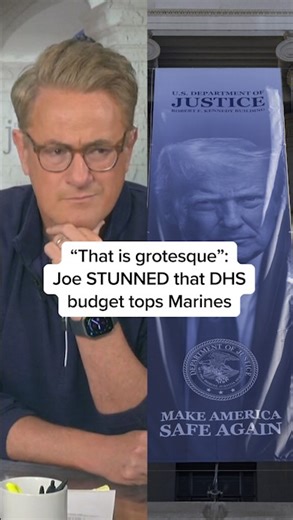 Sen. Ruben Gallego (D-AZ) told Morning Joe that the Department of Homeland Security’s budget is now larger than that of the U.S. Marine Corps. @joescarborough called it “grotesque,” questioning why funding was expanded for DHS while veterans and social programs face cuts. | Morning Joe