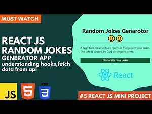 Build a random Joke Generator by Fetching Data from an API | React mini project #5