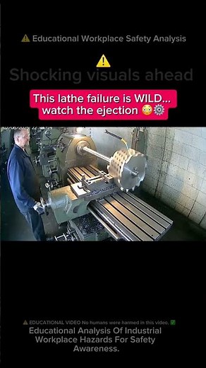 ⚠️ INSANE Lathe Failure Ejects Workpiece FAST 😳🛑 #workfails