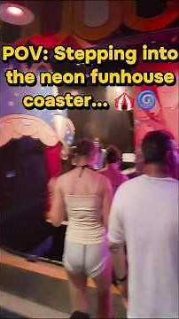 Laff Trakk FRONT ROW POV: Neon Funhouse Spinning! 🎪🌀 #Shorts #Hersheypark
