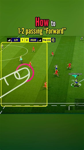 ￼How to 1-2 passing and Forward + Crossing 🎯✅ #efootball2027 #efootball
