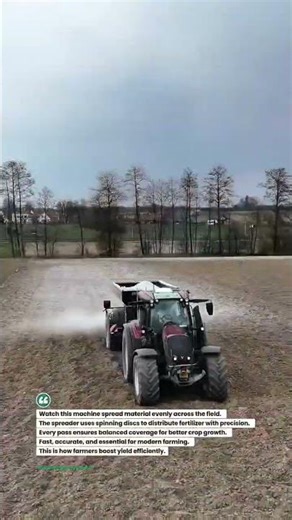 Fertilizer Spreader Precision Farming Power! #farming #agriculture #tractor