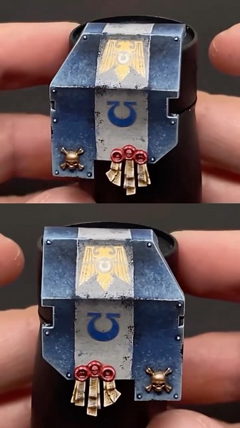 Painting Ultramarines with a sponge - small clip #warhammercommunity