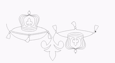 Royal Crown Drink Longarm Quilting Digital Pantograph Used in E2E (edge to Edge) Quilting - Etsy