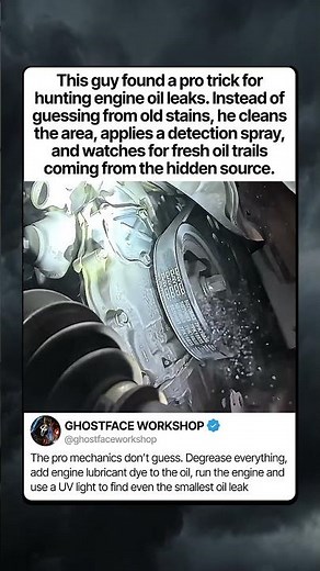 THE PRO OIL LEAK DETECTION TRICK