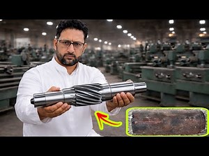 Industrial Gear Shaft Production in Workshop | Lathe Machine to Final Finish
