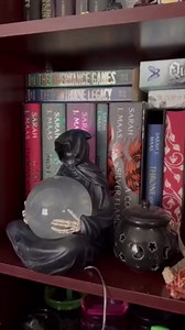 Suriel & Floating Bat Crystal Ball - Bookshelf Decor| Halloween Figurine, Fantasy Decor Grim Reaper Statue, Grim Reaper with Lying Bats Crystal Ball, Statue Bat Mysterious with Flying Bats