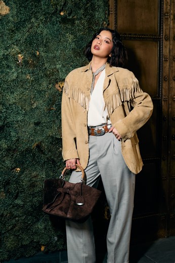 Who What Wear on Instagram: "Belts! Fringe! Fashion tape! Steph Hui (@stxph.h) takes us to her first @ralphlauren show at #NYFW. 🤎"