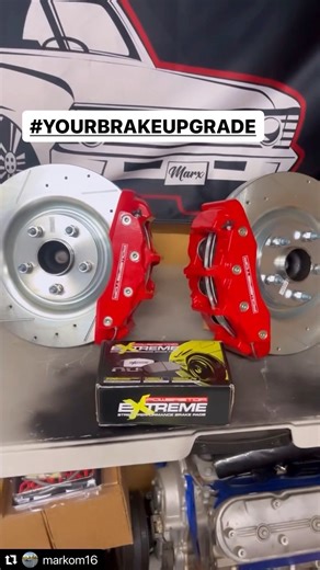 Check out this custom brake setup! 🛑💪 @markom16’s ‘72 Chevelle Malibu will receive a new hub assembly to accommodate the brakes originally meant for a C7 Corvette. With this setup, the car is now ready to be equipped with our Z26 Street Warrior Brake Upgrade Kit with powder-coated calipers for today’s #YourBrakeUpgrade! We love seeing the unique builds that our customers put together using our brakes! Tag us in your installation photos/videos for a chance to be featured here on our page! The Z