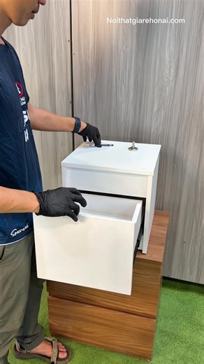 DIY Hidden Storage Behind a Bedside Table #SecretStorage #HiddenCompartment #SmartFurniture #HomeHacks #DIYProjects