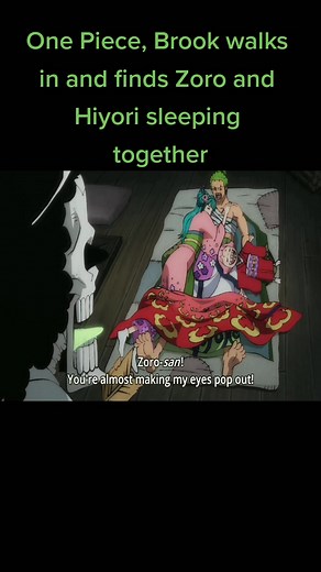 Brook Discovers Zoro and Hiyori Sleeping Together | One Piece Anime Scene