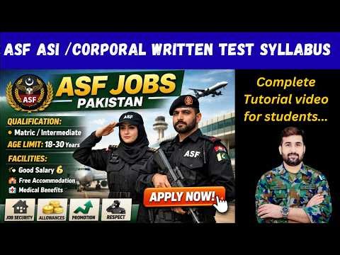 ASF ASI/Corporal Written Test Syllabus #asf #asfjobs2025