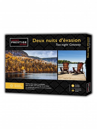 Coffrets Prestige : Deux nuits d'évasion | Idée Cadeau Québec