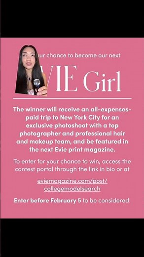 So you want to be a model? Join the search: eviemagazine.com/post/collegemodelsearch