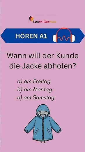#19 A1 Hören üben | Practice Listening Skills in German A1 | Learn German | Goethe Zertifikat A1