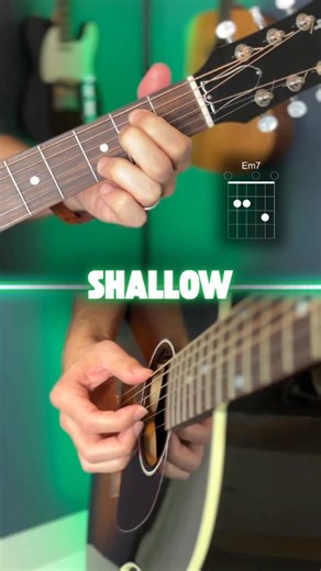 Guitar Coaching Online on Instagram: "shallow (lady gaga / bradley cooper) guitar tutorial #guitarlesson #ladygaga #acousticguitar"