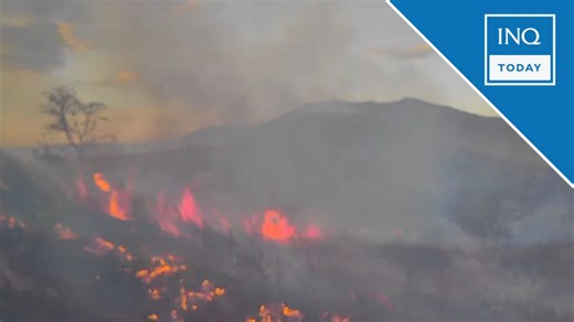 7.1K views · 33 reactions | Phivolcs says a grass fire broke out on Taal Volcano Island on Tuesday, April 1. Read more: https://inqnews.net/TaalGrassFire | INQUIRER.net | Facebook