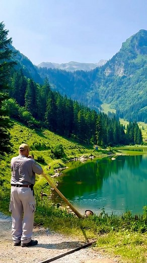 Visit Switzerland on Instagram: "Beautiful scenery with natural sounds from the alphorn at Talalpsee, Switzerland 🇨🇭🎼 Content by @markusleuprecht #visitswitzerland #talalpsee #lake #mountainlake #mountains #swiss #travel #beautiful #voyage #music #nature #natural #sound #alphorn #culture #visit #relax"