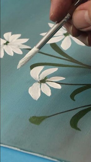 How to paint daisies - easy acrylic flowers for beginners 🌼