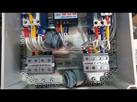 Phase sequence corrector with components and connections