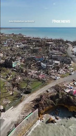 CATASTROPHIC IMPACT: Drone footage captures devastation from Hurricane Melissa in Jamaica #shorts