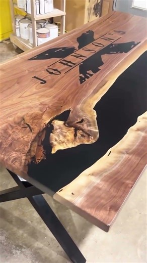 Custom Desk With Company Logo #customfurniture #woodworking #woodworkers #diy #furnituredesign