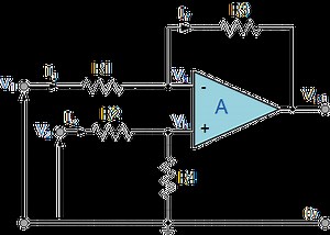Working of differential amplifier using op amp as a comparator