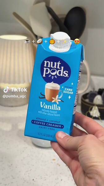 Cozy season is here! 🍁 Made my perfect fall coffee: ☕ Coffee 🥥 nutpods 🎃 Pumpkin spice syrup ✨ A sprinkle of cinnamon Absolute autumn magic in a cup! 😍 #ad #nutpodspartner #nutpodsbounty @nutpods