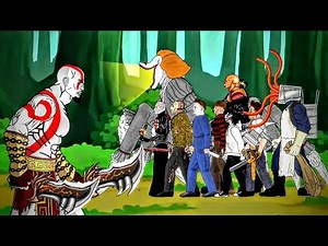 kratos vs Jason, Nemesis, Freddy, Michael, Jeff, Leatherface, Pennywise, Pinhead and Thekeeper (dc2)