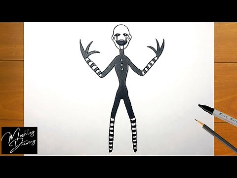 How to Draw Marionette The Puppet from Five Nights at Freddy's