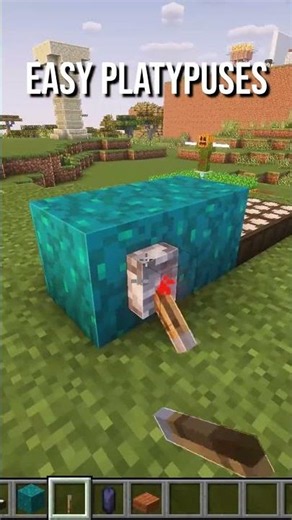 Easy Platypuses Build in Minecraft 🦆 #shorts