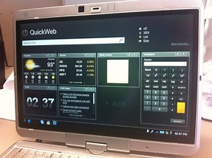 GBM InkShow: HP QuickWeb on the HP Elitebook 2760p