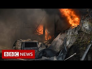 Greece battles wildfires near Athens and on island - BBC News