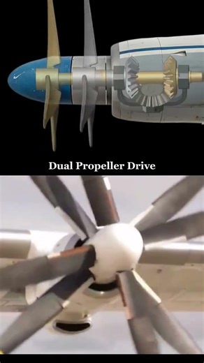 How Dual Propeller Drive Works: Counter-Rotating Power 🤯🔥 #shorts