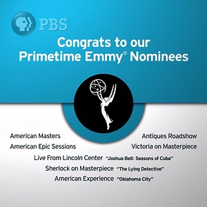In case you missed it: PBS programs received 11 Primetime Emmy Awards nominations. Congratulations to all of our talented producers! Details here: http://to.pbs.org/VPfDwz | PBS