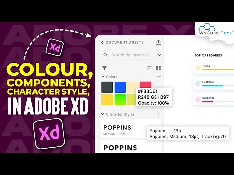 Adobe XD: Color, Character Styles, Components & Document Assets | Adobe XD Tutorial
