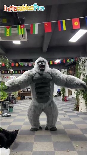🦍 Giant Gorilla Inflatable Mascot Showcase | Dancing & Crowd Fun 🎉