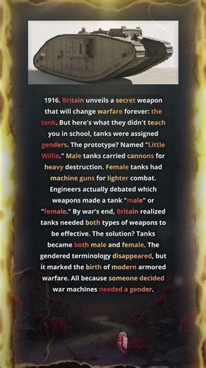 When Tanks Had Male Female Types