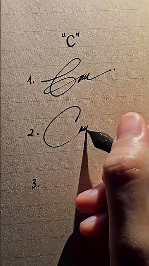 3 simple signature styles with the letter C