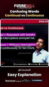 Confusion Words Series | Continual vs Continuous with Examples | #englishvocabulary